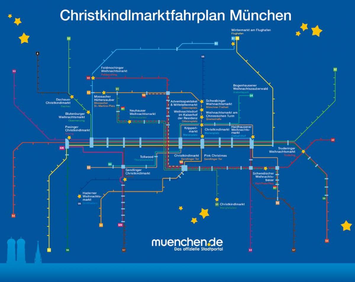 Map of munich christmas markets