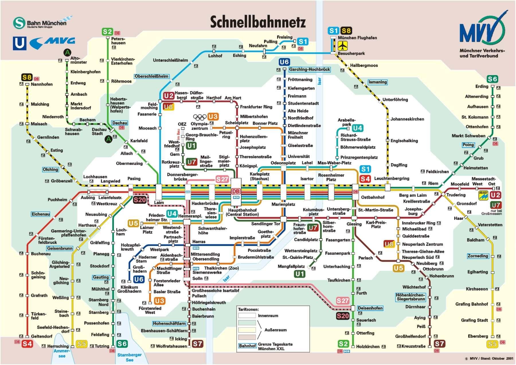 Munich Germany Rail Map