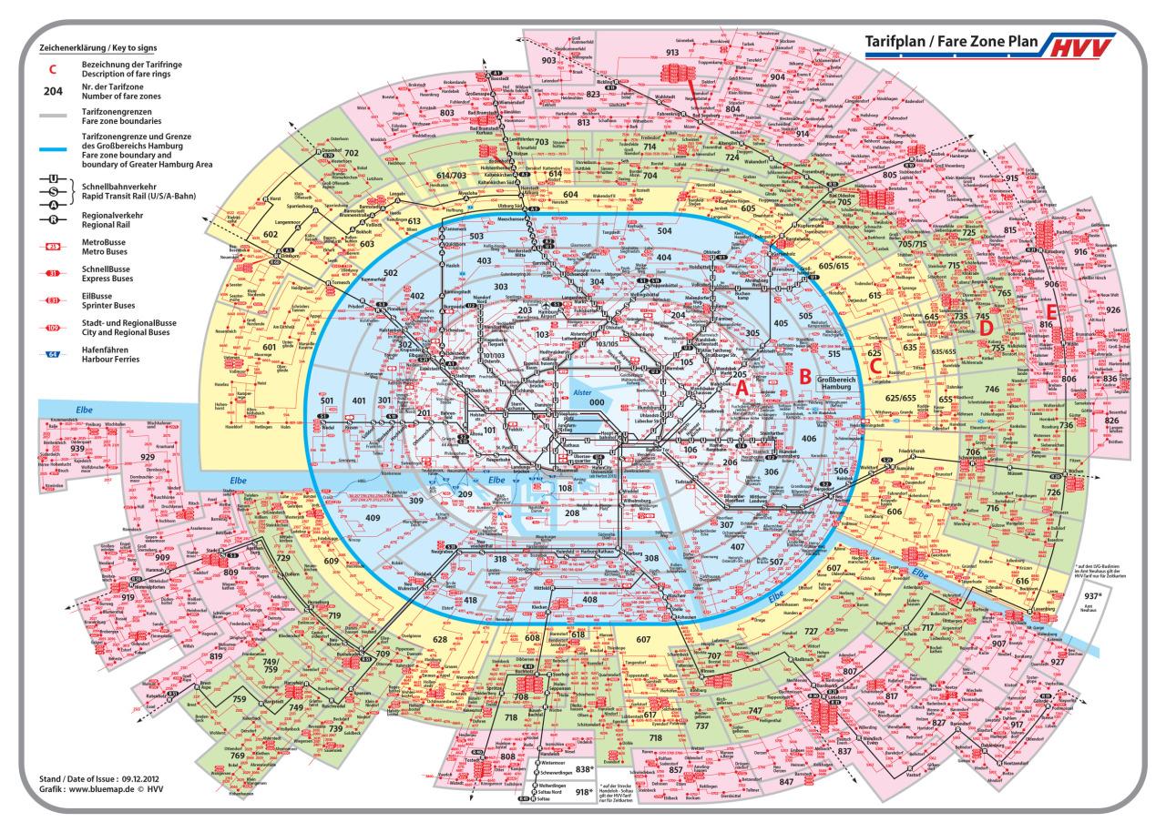 Munich zone map - Map of munich zone (Bavaria - Germany)