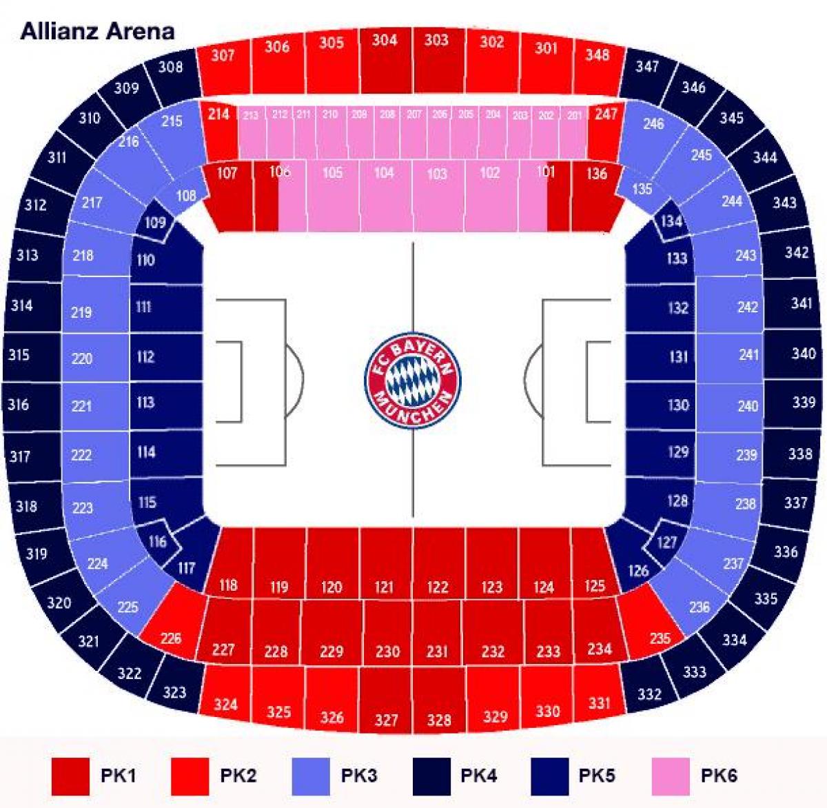 Map of allianz arena