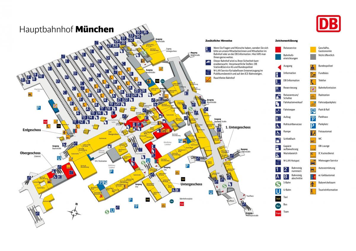 munich hbf platform map