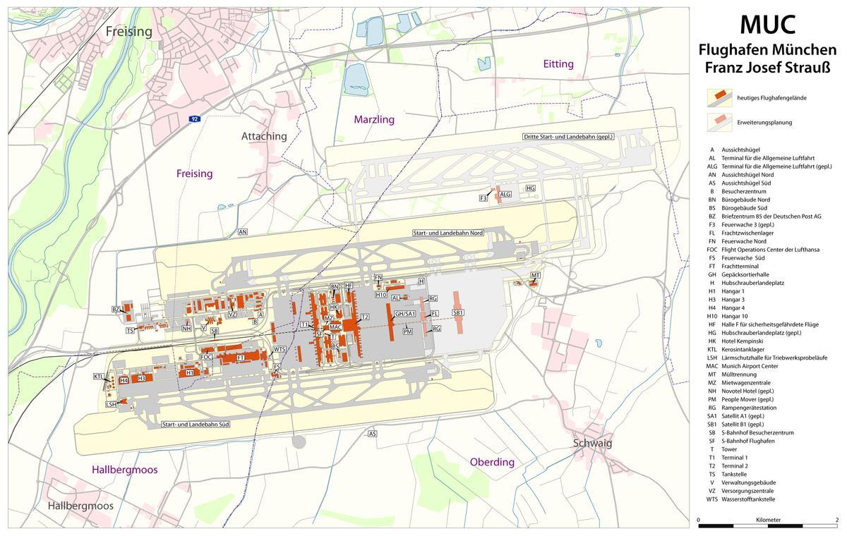 munich airport terminal map