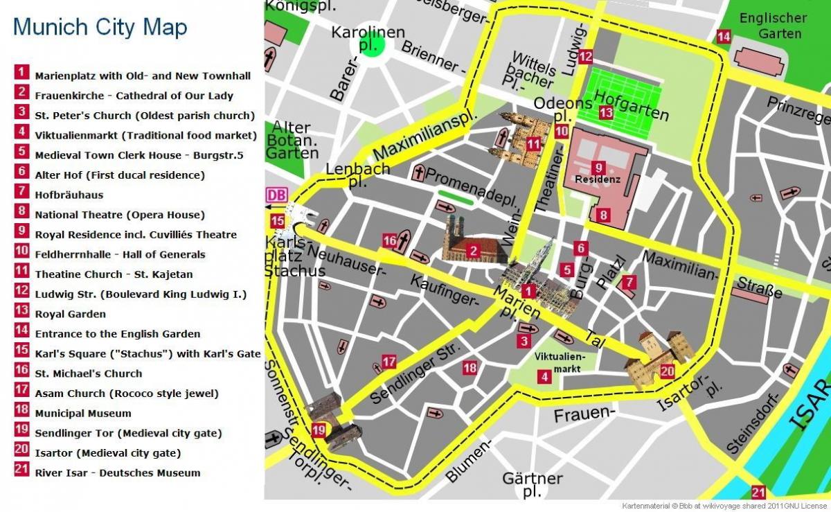 map of munich city center attractions