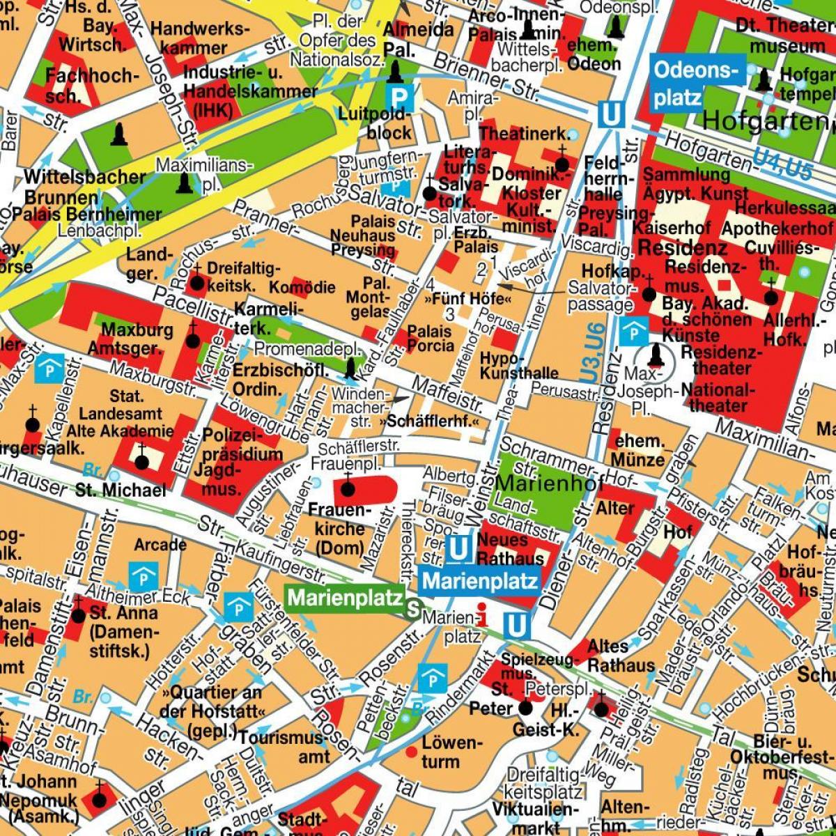 street map of munich city centre