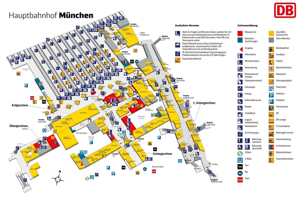münchen hbf map