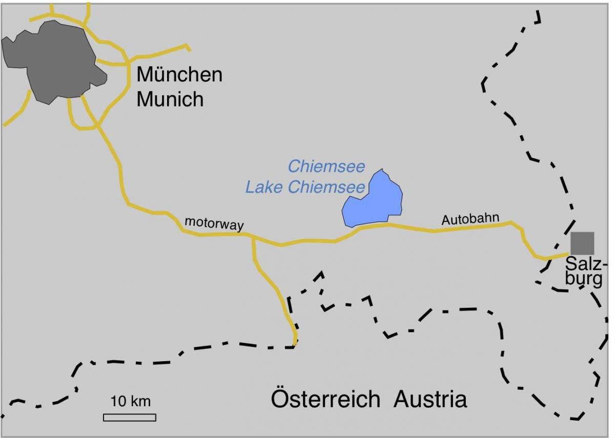 Map ofmunich lakes 