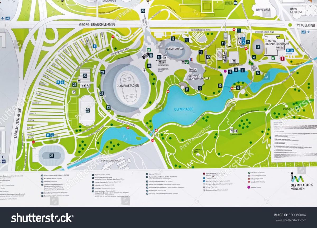 Map of munich olympic park