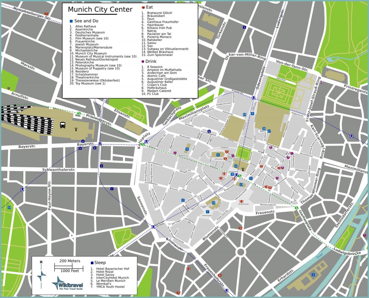 tourist map of munich attractions