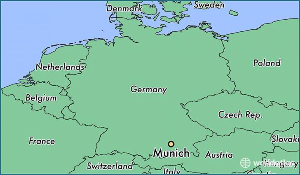 munich in world map