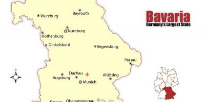 Map of germany showing munich