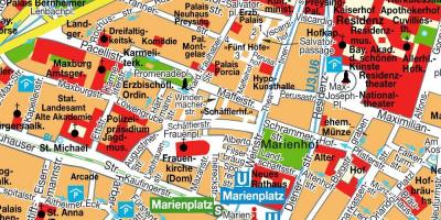 Street map of munich city centre