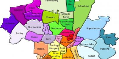 Munich districts map