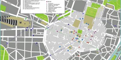 Tourist map of munich attractions