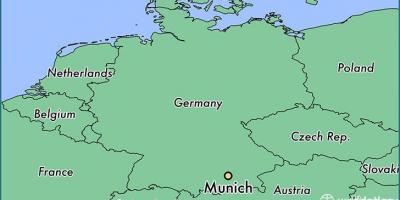 Munich in world map